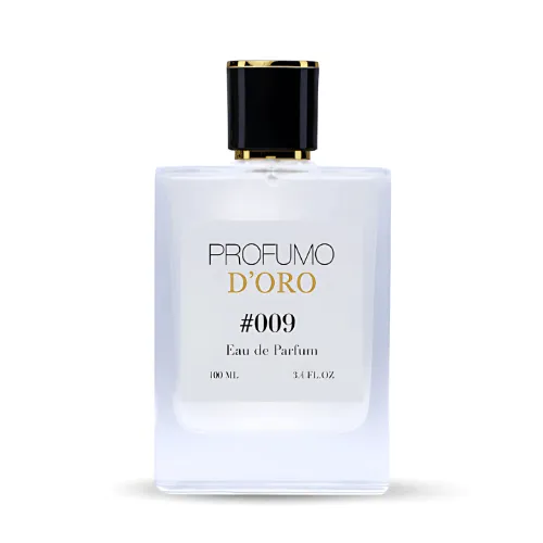 Profumo D’oro #009 – eleganter Herrenflakon, Hauptansicht des mediterran-frischen Eau de Parfum